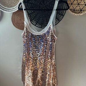 Anthropologie White Mesh Fabric